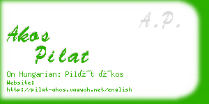 akos pilat business card